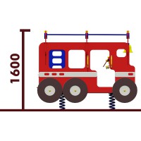 Игровой элемент на пружинах Пожарная машина